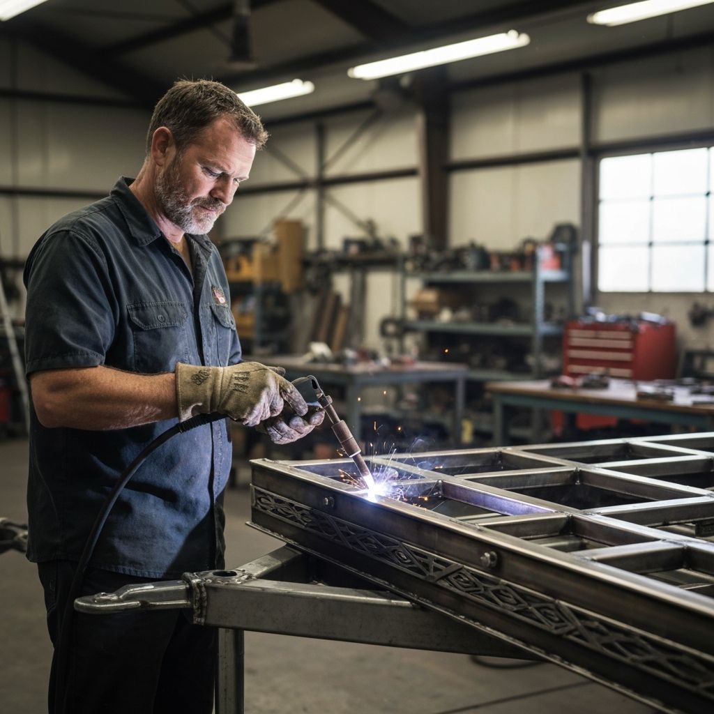 Trailer craftsmanship in workshop